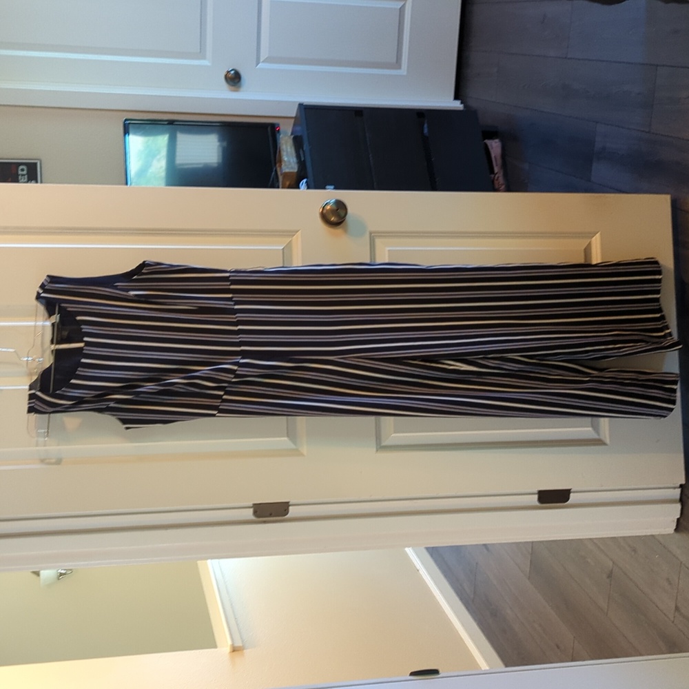 Tahari Striped Jumpsuit